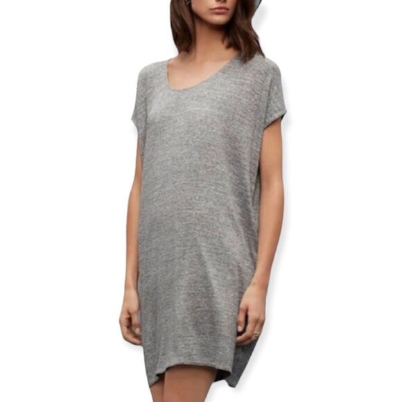 Wilfred Free | Aritzia Grey Lorelei Pocket V-Neck Mini Dress Size Small - Picture 1 of 6